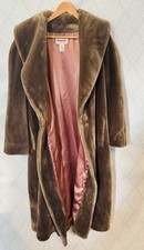 Vintage 1980s RODIER PARIS Faux Fur Coat | UK10 | Made in France | Super Warm