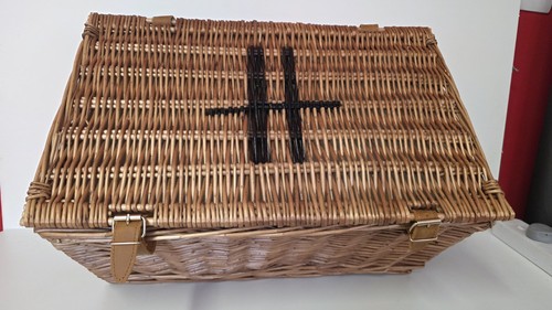 Harrods wicker hamper basket - hamper,
