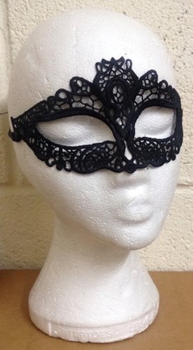 Black venetian masquerade mask - black,
