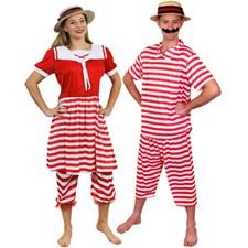 1920'S BATHER COSTUME VICTORIAN BATHING SUIT FANCY DRESS COSTUME SWIMSUIT 1920S