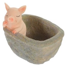 Piggy Pot Resin Plant Pot Container Planter Piggy Flower Pot Resin Pot