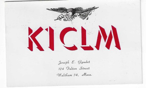 Qsl 1958 waltham radio - ma,