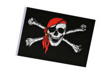 Pirate Red Bandana Small Flag