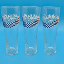 3 Brand New Boxed Peroni Nastro Azzurro Half 1/2 Pint Glass 0.0% | Free Postage