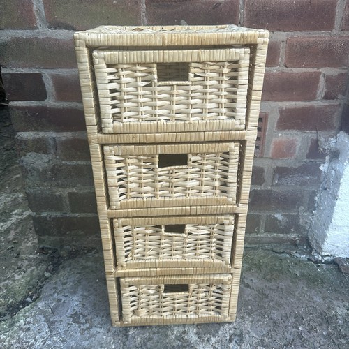Boho wicker rattan drawer unit - boho,