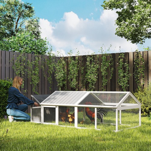 Wooden chicken coop with - wooden,