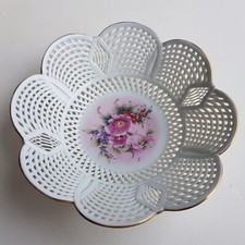 Transipor Klausenburg Reticulate Lace Woven Porcelain Handcrafted vintage Basket