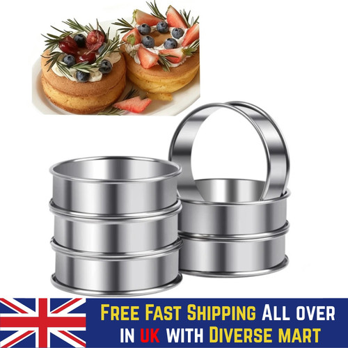 6pcs stainless steel - 6pcs, crumpet