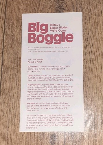 Big boggle 1979 instructions - big,