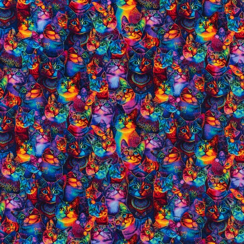 Cats rainbow mandala 100 - cats, 100%