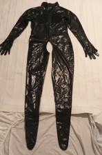 SALES Black Faux Leather Wet