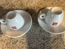 ILLY Expresso Coffee Cup & Saucer Set x2 IPA ITALY