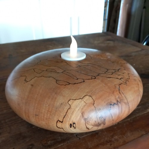 Hand turned crafted - hand, spalted