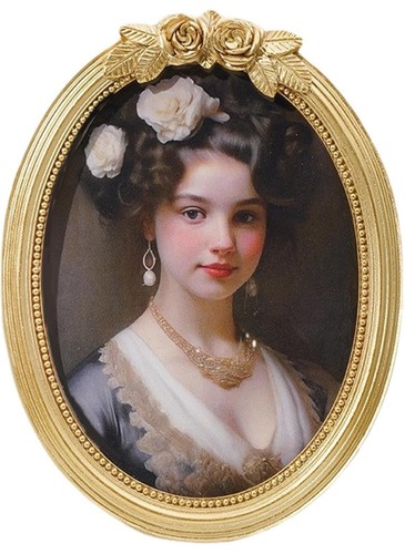 6x8 inch oval vintage picture - inch,