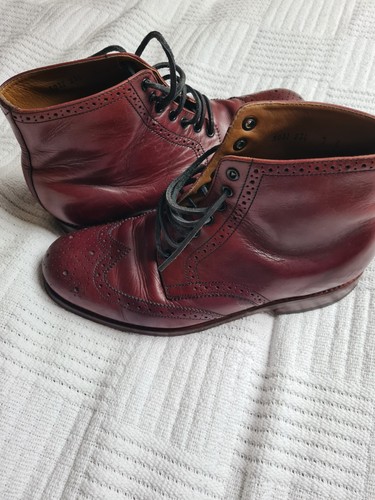 Grenson brogue burgundy boots - grenson,