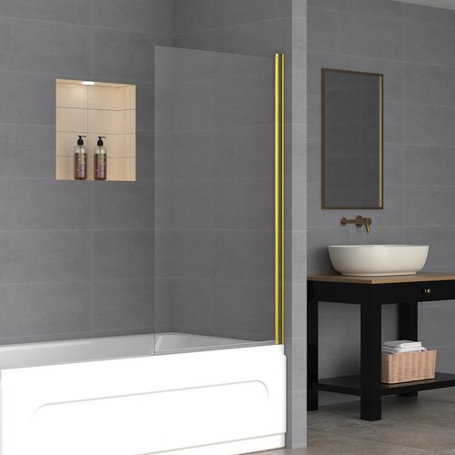 Bath shower screen frameless - shower,