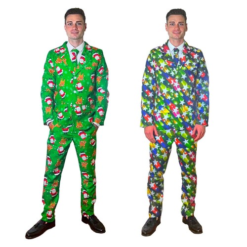 Mens christmas suit santa - suit,