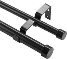 Double Rod Curtain Rods, 36-72