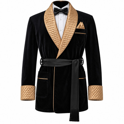 Velvet men smoking - velvet, jacket