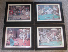 4 x FRAMED ARTHUR SARNOFF DOG