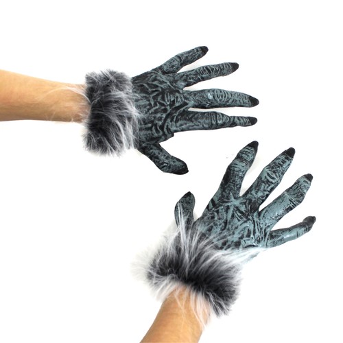 Grey wolf hand - grey, gloves