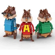 Chipmunks Building Blocks Set 3 in 1 Alvin Simon Theodore Classic Animated Toys