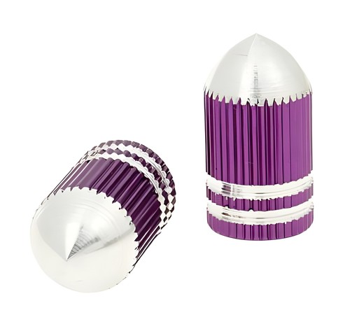 Valve caps set bullet purple - valve,