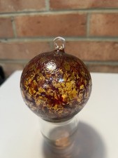 Hand Blown Amber & Garnet