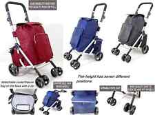 WHEELED LARGE SHOPPING TROLLEY FOLDING CART STRONG LIGHTWEIGHT MANOEUVRABLE  74L