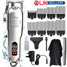 Professional Men Cordless Hair Clippers Beard Trimmer Kit Cutting Machine Salon