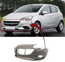 Fits Vauxhall Corsa E 2015- Front Bumper Primed No Pdc Holes New