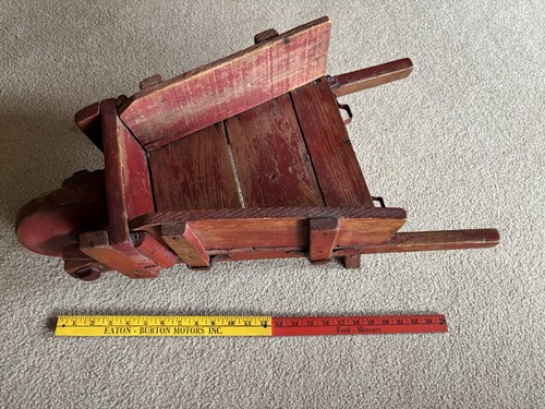 Wooden wheelbarrow antique - wooden,