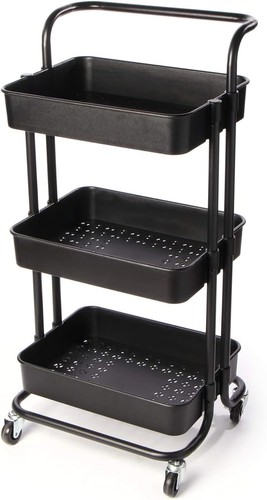 Tier mobile storage trolley - 3-tier,