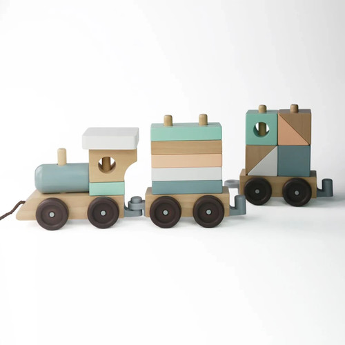 Wooden stacking train - wooden,