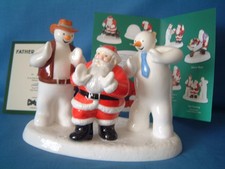 COALPORT FATHER CHRISTMAS  SNOWMAN FIGURE *** LINE DANCING *** PERFECT
