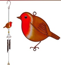 Robin Windchime Garden Suncatcher Chime Mobile With Bells 51cm