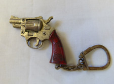 VINTAGE NOVELTY MINIATURE WORKING CAP GUN (6) KEYRING KEY CHAIN