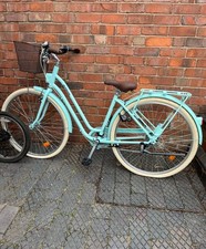 Ladies City Bike B-twin Blue