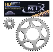 Honda MT50S MT5 chain & sprocket kit (1980-1993) MTX h/duty chain upgrade - GOLD