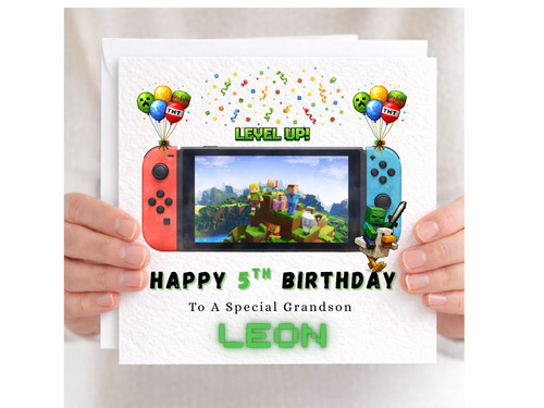 Minecraft happy birthday card - minecraft,