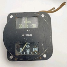British JAEGER Oil & Ammeter