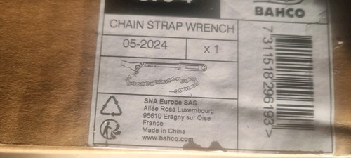 Bahco chain strap wrench - bahco,