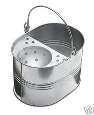 Heavy Duty Metal Mop Bucket Galvanised Strong 14 litre Capacity for Cleaning