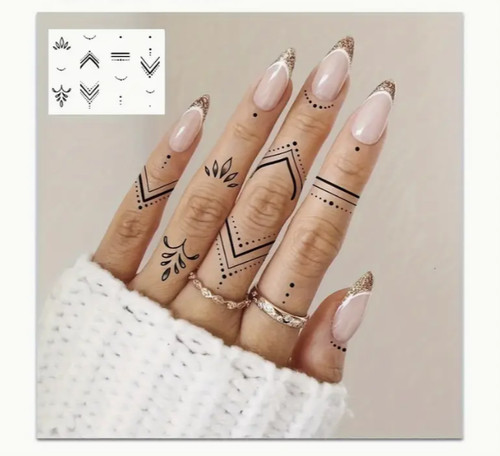 Semi permanent leaf finger - semi-permanent,, leaf,