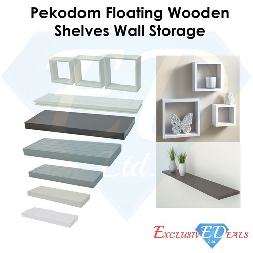 Wooden floating wall shelves - floating,