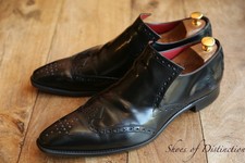 Jeffery west Black Leather Brogue Shoes Loafers Mens UK 12 US 13 EU 46