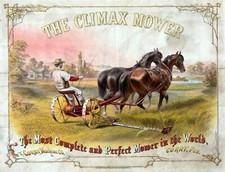 14298.Decor Poster print.Home Room wall art design.Early Lawn mower.Gardener