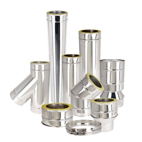 Stainless twin wall flue - twin,