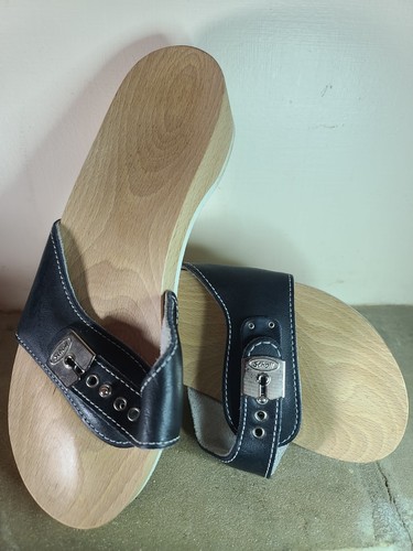 Classic black leather - leather, scholl