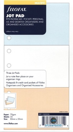 Filofax jot pad - filofax, pocket